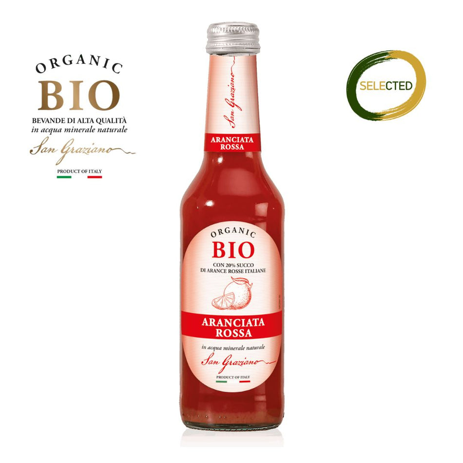 Aranciata Rossa San Graziano Organic Bio by Fava Bibite 27,50cl - confezione da 12 bottiglie