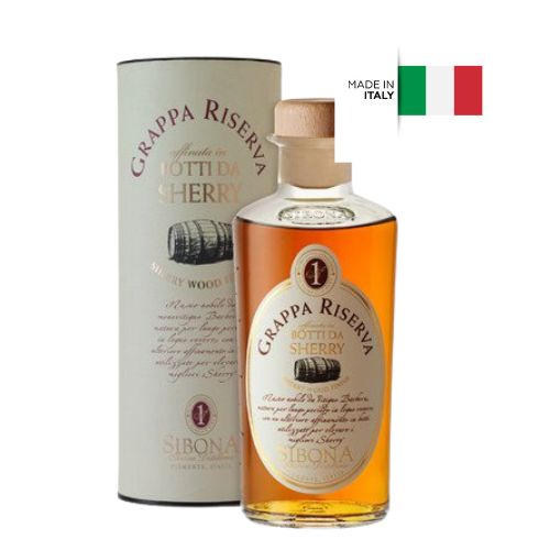 Grappa di Barbera Riserva affinata in Botti di Sherry Sibona 50cl
