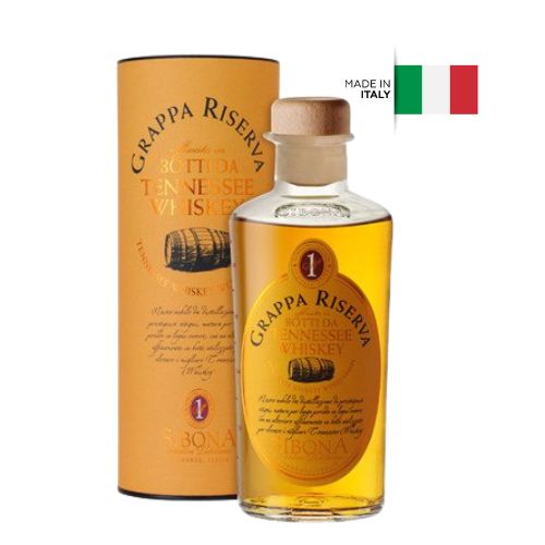 Grappa Riserva affinata in Botti di Tennessee Whiskey Sibona 50cl