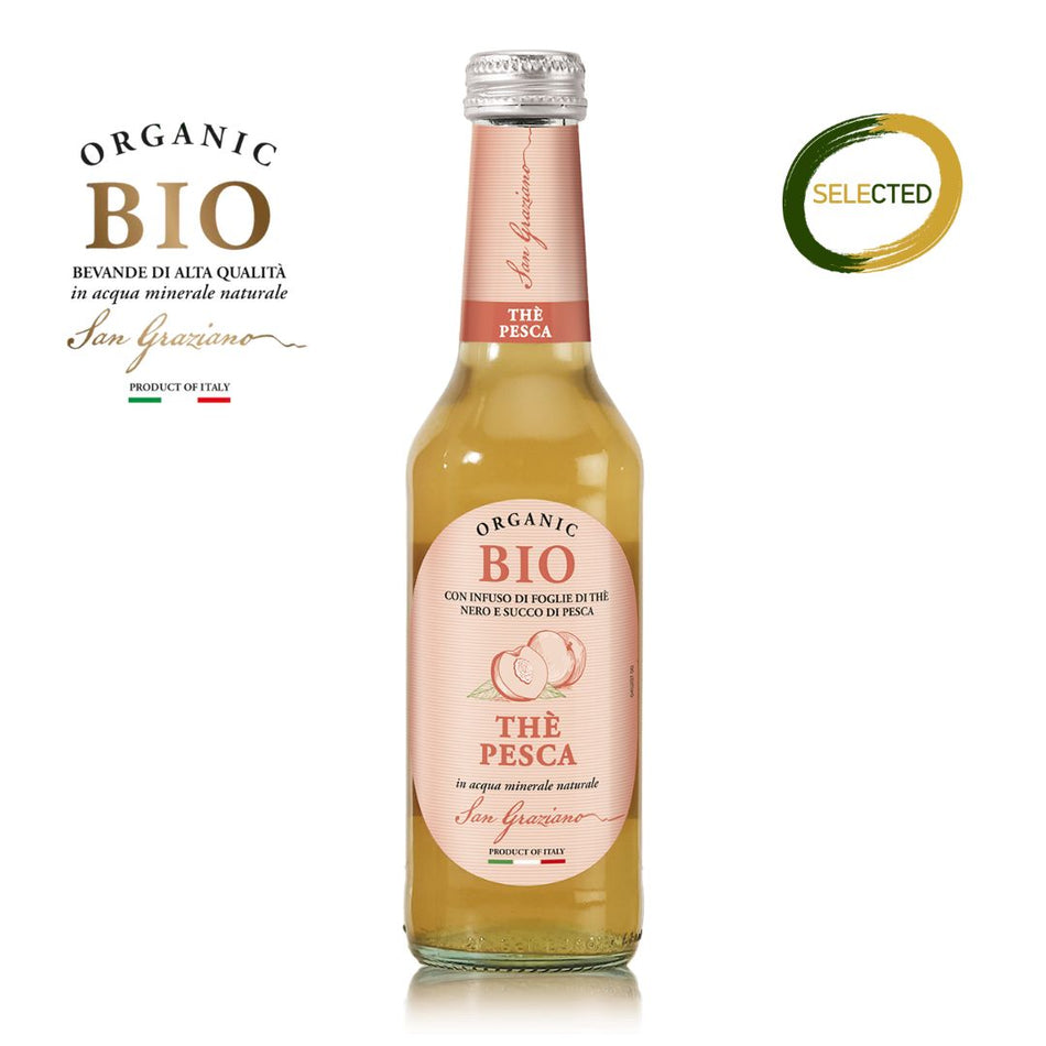 Thè Pesca San Graziano Organic Bio by Fava Bibite 27,50cl - confezione da 12 bottiglie